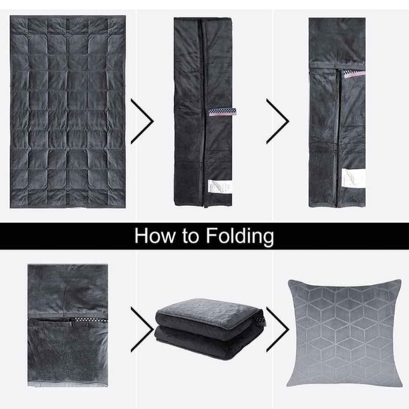 NEW 6 lb Weighted TRAVEL Blanket Pillow Conversion - Picture 2 of 4